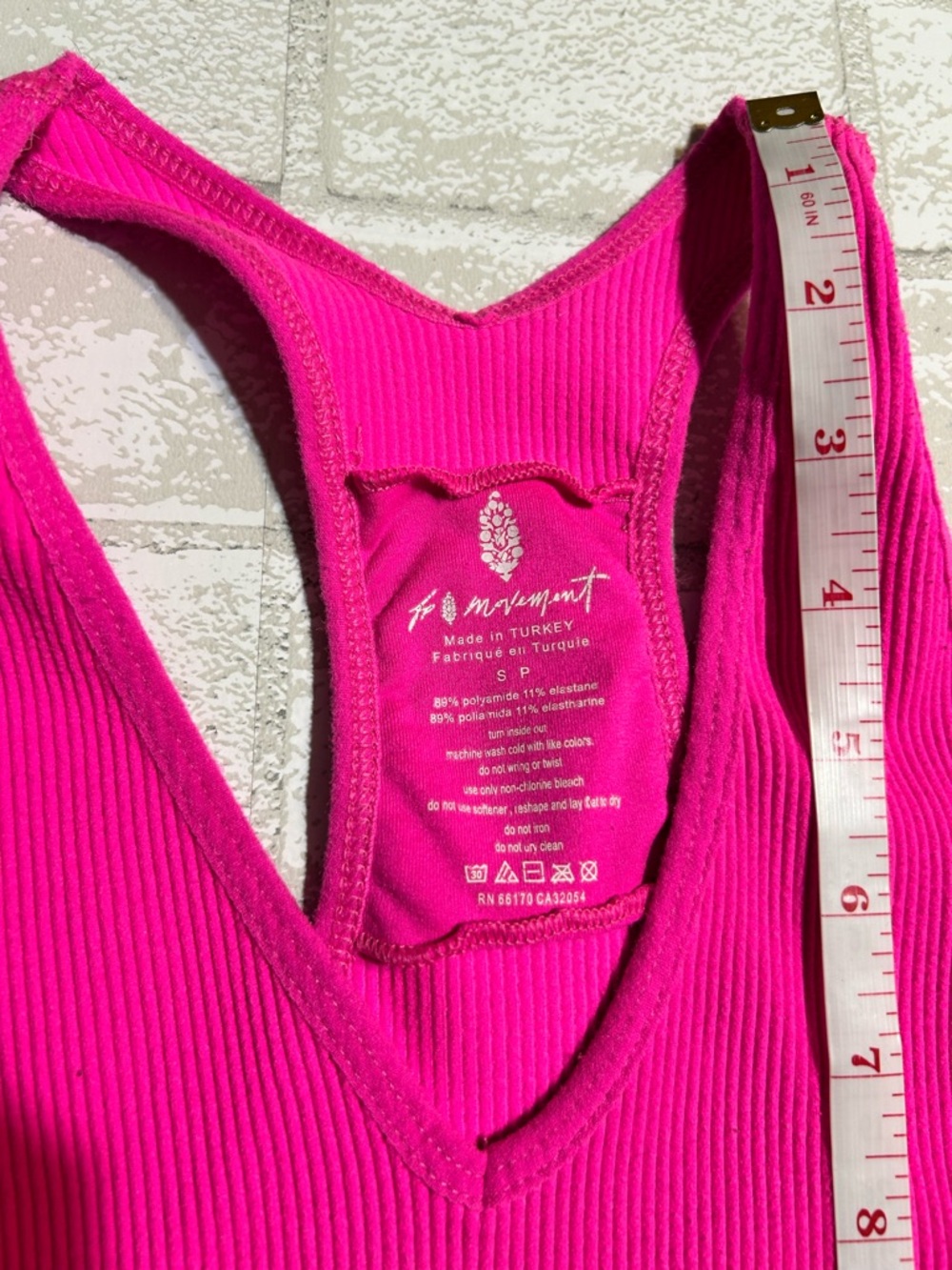 Free People Hot Pink Ribbed Racerback Tank - Picture 3 of 5